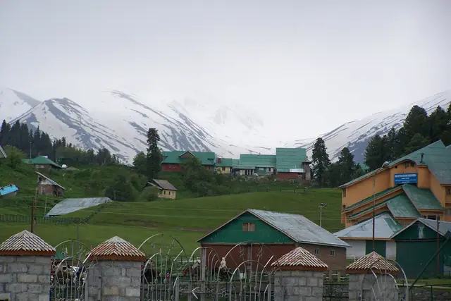 Gulmarg, snow on the peaks
